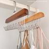 Деревянная вешалка для ремней Женская вешалка для хранения бюстгальтеров Прочная Долговечная Домашний органайзер для гардероба для мужчин Галстук Ремень Женский бюстгальтер Слинг Вешалка для шарфов