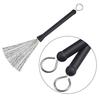 Vaorwne 1 Pair of Drum Brushes, Retractable Wire Brushes, Drumstick Brushes + 1 Pair of Rod Drum Brush Sticks, Drumstick Set