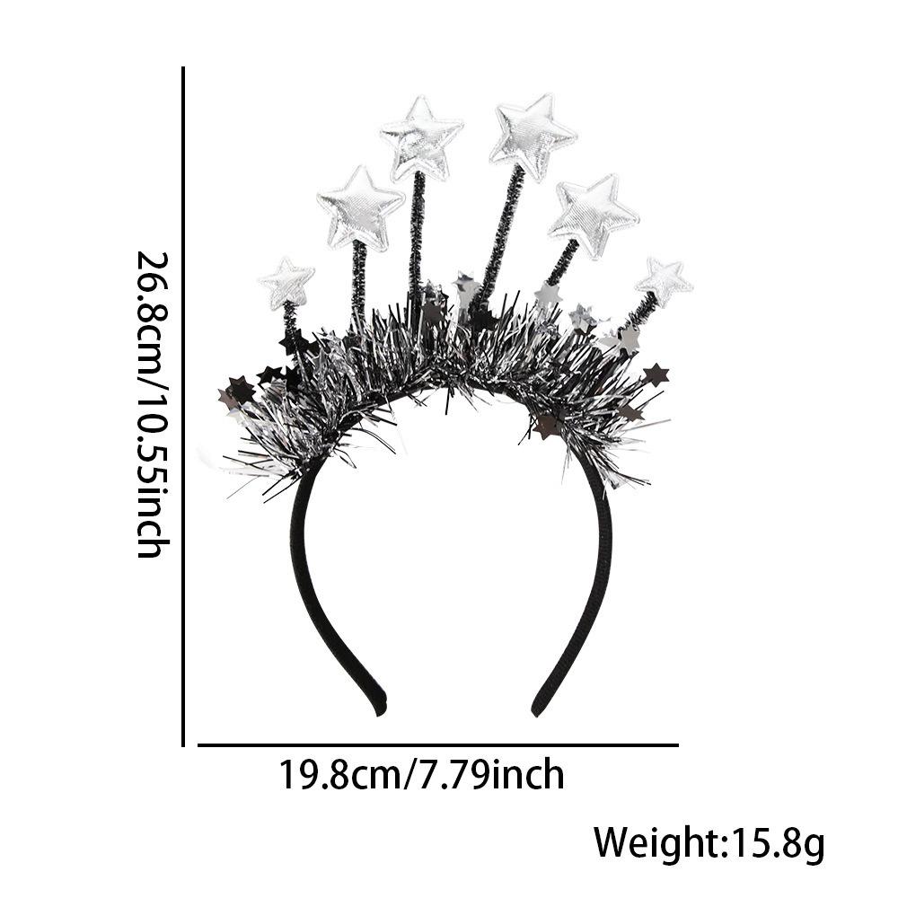 Gold Silver Happy New Year Headband Glitter Party Photo Props  Party Supplies