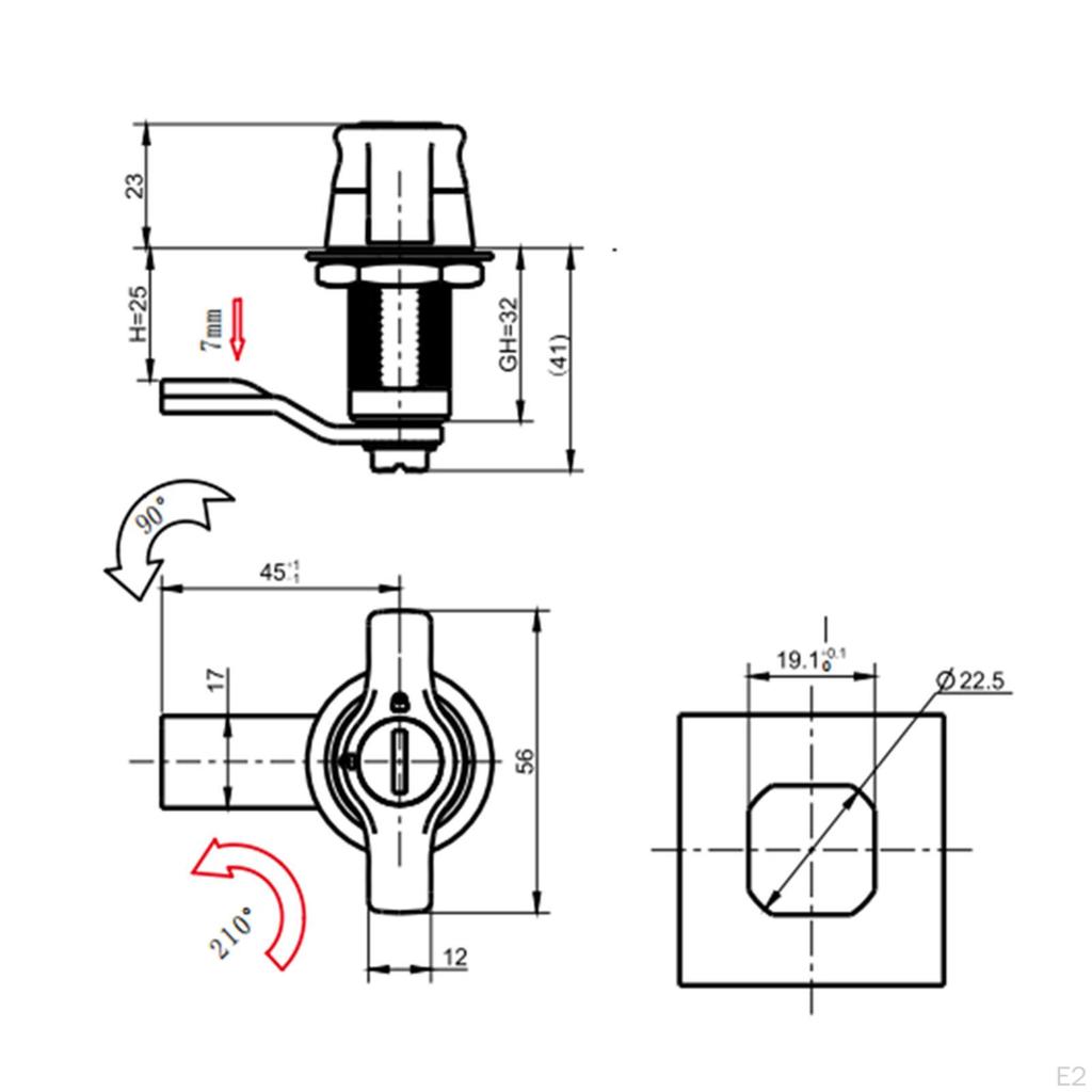 Замок для шкафа на колесах, вход в дверь кемпера с 2 замками для хранения ключей для корабля, ящики для файлов,