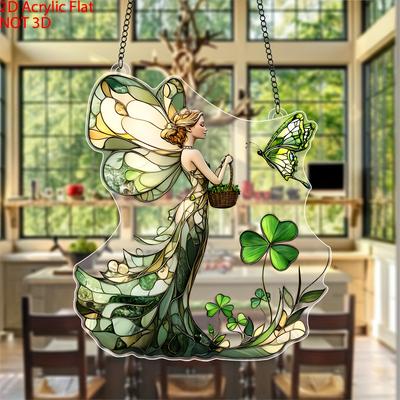 2D плоская акриловая фея и люцерна, Ловец солнца, Декорация для дома и улицы - Не требует батареек/электричества, Декорация для магазина, Проч