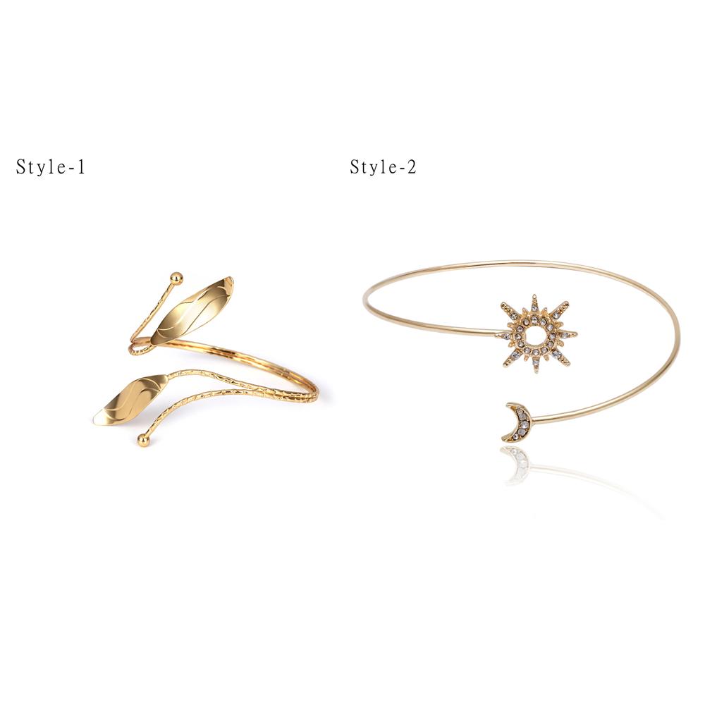 Retro Alloy Punk Hollow Out Geometric Shape Arm Chain Bracelet