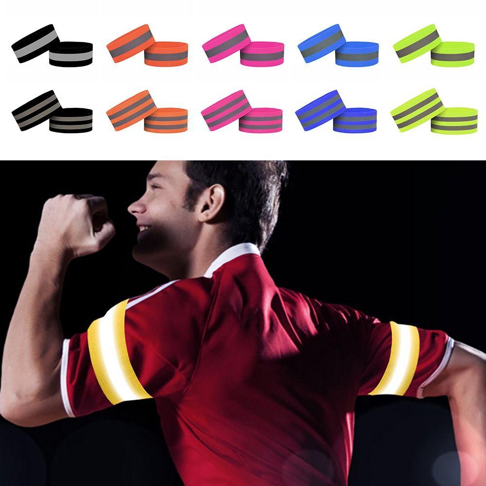 Elastic LED Reflector Armband Glow Warning Armband Cartoon Reflective Band Strap Night Walking