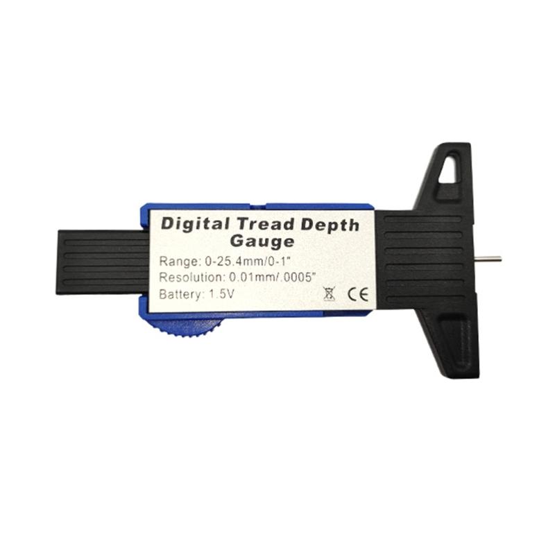 Модернизированный глубиномер шин ЖК-цифровой глубиномер шин с преобразованием дюймов и мм точность 0,01 мм прочный