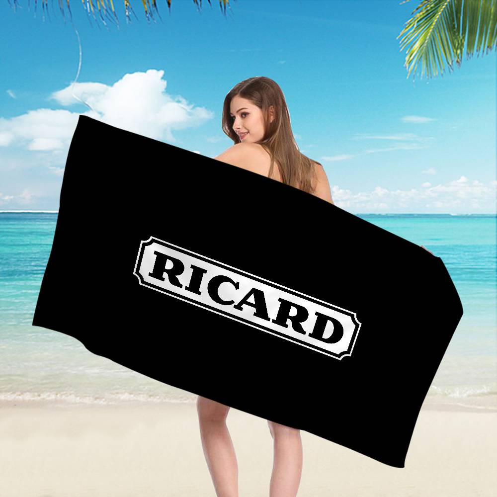 R-RicardS ЛОГОТИП Микрофибровое одеяло Быстросохнущие пляжные полотенца Большой размер Печать Супервпитывающее одеяло-полотенце для бассейна