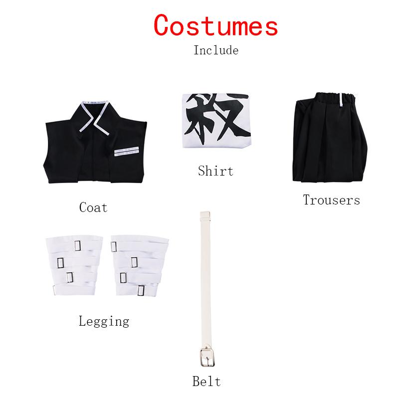 Аниме Demon Slayer Shinazugawa Sanemi Косплей Костюм Экипировка Парик Наклейки Полный Комплект Конвенция Косплей Костюм