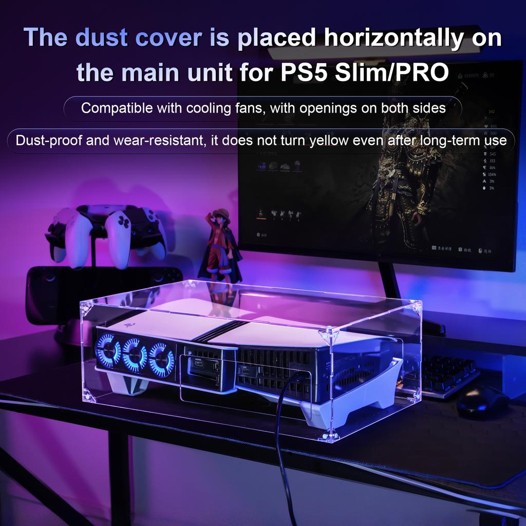 STARTRC GAMES Для Sony PlayStation 5 Pro/5 Slim (Цифровое/Дисковое издание) Пылезащитная крышка ПММА Прозрачный защитный щиток
