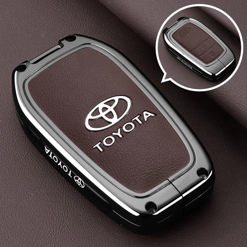 svagd6 Zinc Alloy Car Remote Key Case Cover for Toyota CHR Prado Prius Camry Corolla RAV4 - Durable Replacement Key Shell Accessory