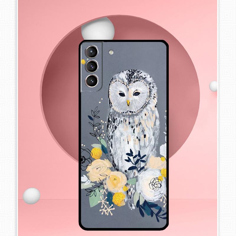 Милый чехол с рисунком совы для Samsung Galaxy S24 S23 Ultra S22 S20 FE S21 FE Note 10 20 S8 S9 S10 Plus
