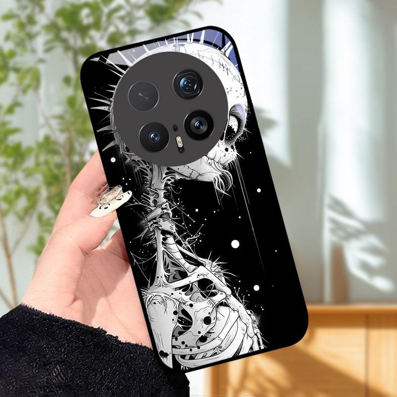 Закаленное Стекло Чехол Для Телефона Для Honor Magic 8 8Pro Роскошная Модная Задняя Крышка Для Magic8 Pro Чехлы BKQ-AN00 Ударопрочный Мультяшный Capa