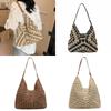 New Hollow-out Design Weaving Clutches Weaving Texture Large Capacity Underarm Bag Polyester Ladies Handbag Summer Season