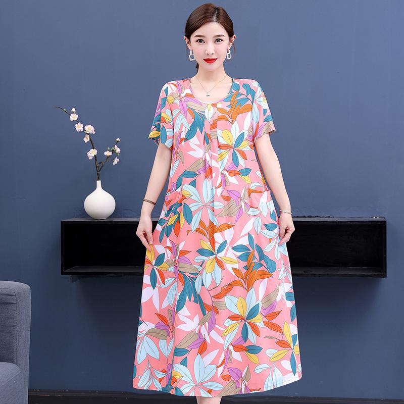 Винтажное длинное платье для женщин, элегантные летние платья с коротким рукавом