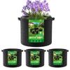 5/10/15 Галлонов Мешки для выращивания растений 4шт Утолщенные горшки из нетканого материала Переносной горшок для посадки Мешок для выращивания для посадки овощей