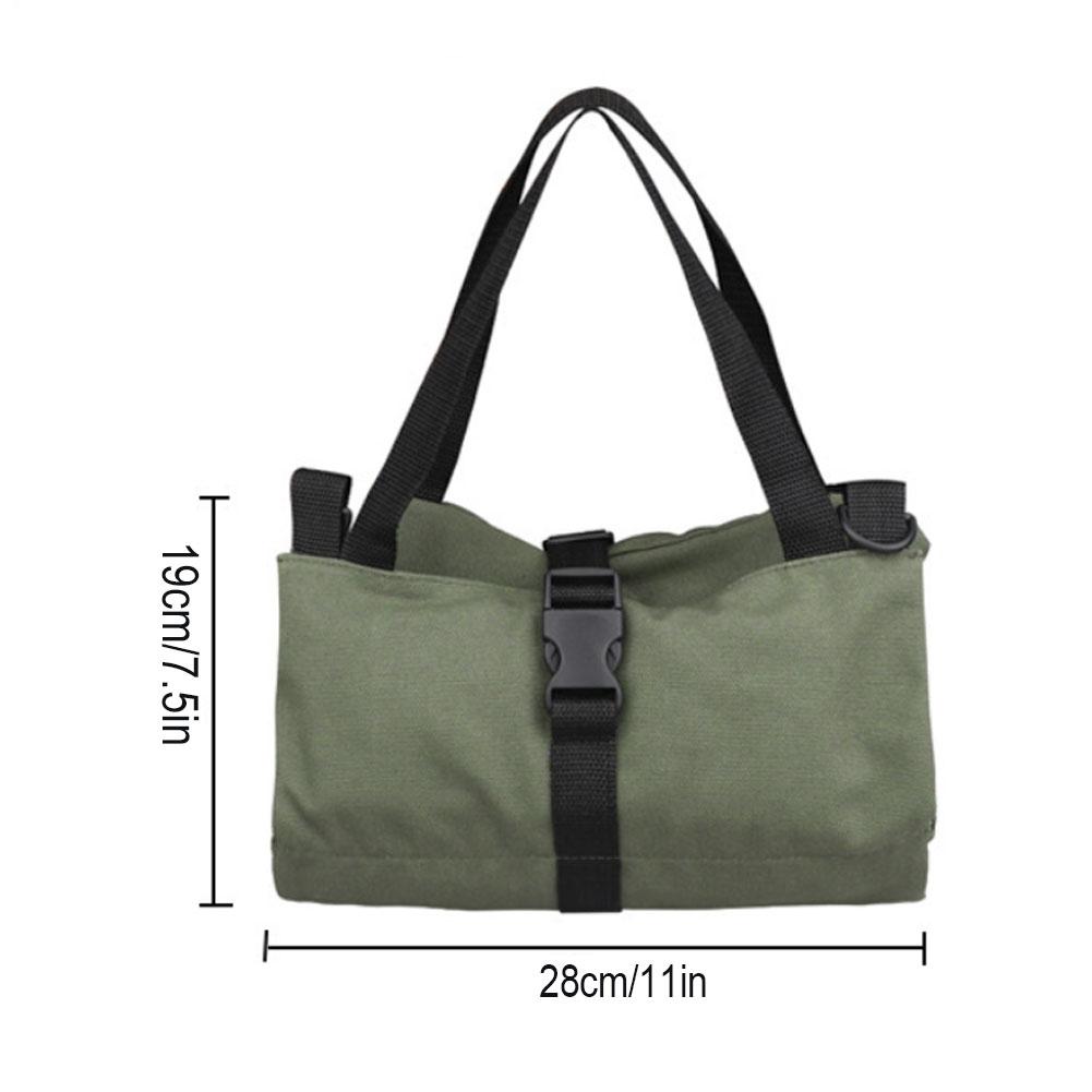 Fishing Tools Canvas Storage Bag Foldable Roll Up Repair Equipment Kit Waterproof Large Capacity