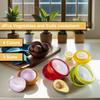4Pcs Onion Storage Avocado Saver Holder, Silicone Fruit Storage Box, Lemons Garlic Tomato Peper Storage Containers, Avocado Save