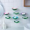 Creative Soap Dish Wall Mounted Flower Soap Box Toilet Non Perforated Drain Rack Bathroom Household Soap Box Storage
