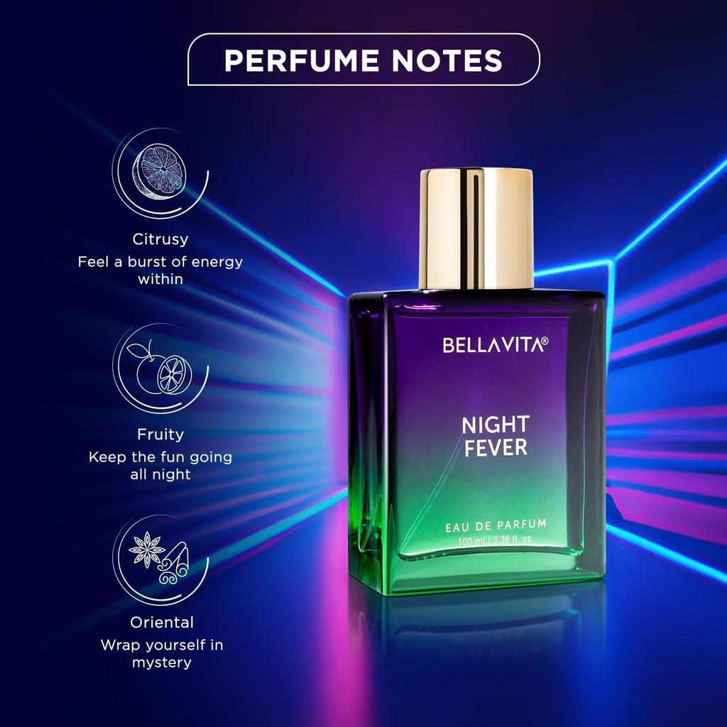 BELLAVITA Night Fever | Long Lasting Eau De Parfum 100ml Perfume for Man and Woman