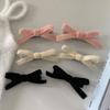 2Pcs Korean Style Solid Color Vintage Velvet Bow Hair Clip Cute Hairpin Side Clip Girls Sweet Cool Barrettes Hair Accessories