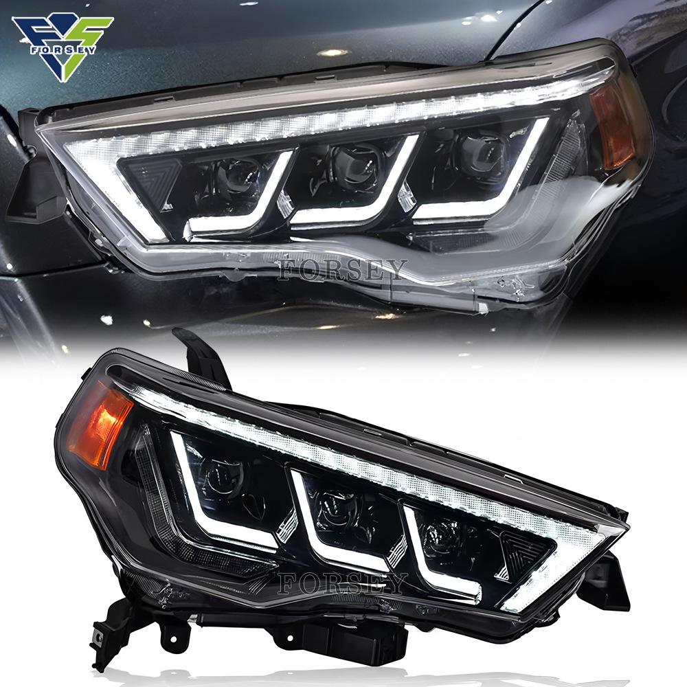 Светодиодные фары Toyota Tundra/4Runner 14-20 с динамическими поворотниками и дневными ходовыми огнями
