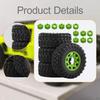 4 Pieces 1/10 RC Short Course Truck Tires and Wheels Accessory Rubber Sturdy Portable Car Part