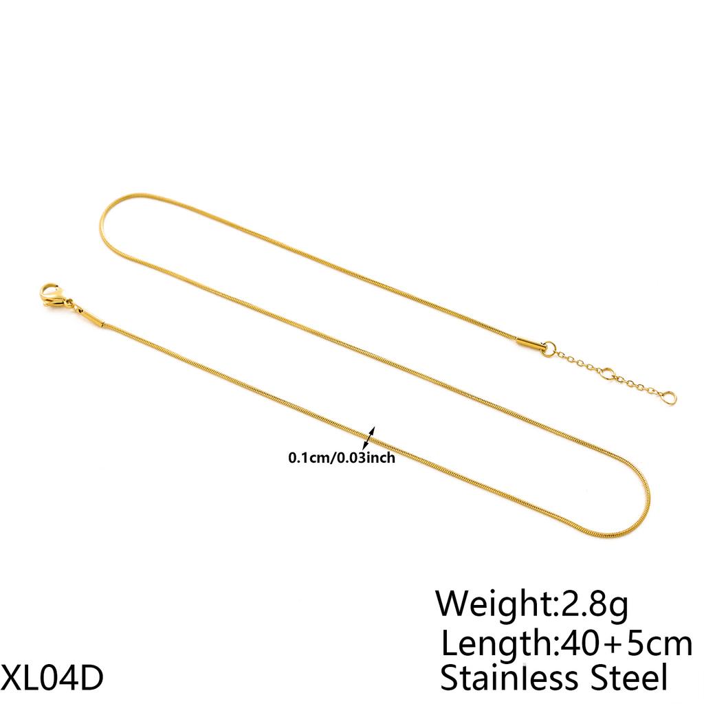 CARLIDANA Простое PVD Позолоченное 14K Нержавеющая сталь 316L Широкое Длина Круглое Круглое Змеиная Цепь Браслет Украшение Для Женщин