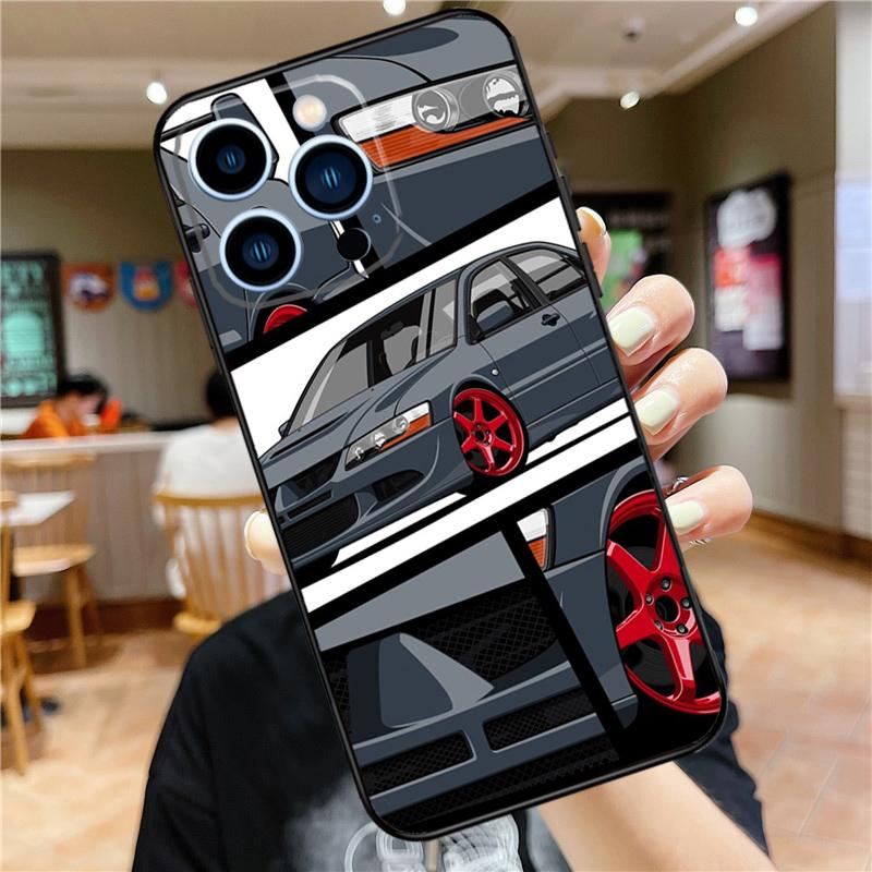 Чехол для телефона JDM Car Evo для iPhone 15 13 12 11 14 Pro Max Mini X XR XS Max SE 2020 2022 7 8 15 Plus