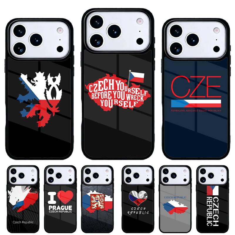 Чехия Чешский Флаг Чехол для Телефона для iPhone 17 16 15 14 13 Pro Max Задняя Крышка для 12 11 Pro Coque
