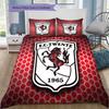 FC Twente Enschede Pattern Bedding Home Decoration Birthday Gift ( 1 duvet cover + 2 pillowcase, without core),fan merchandise.