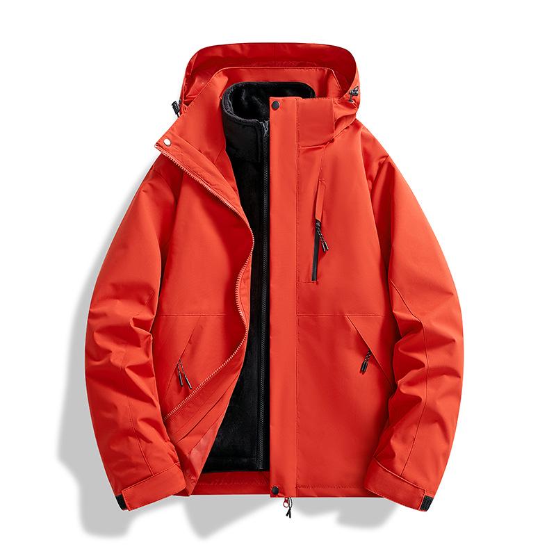 Унисекс 3-в-1 Отстегивающаяся Ветрозащитная Водонепроницаемая Куртка для Альпинизма