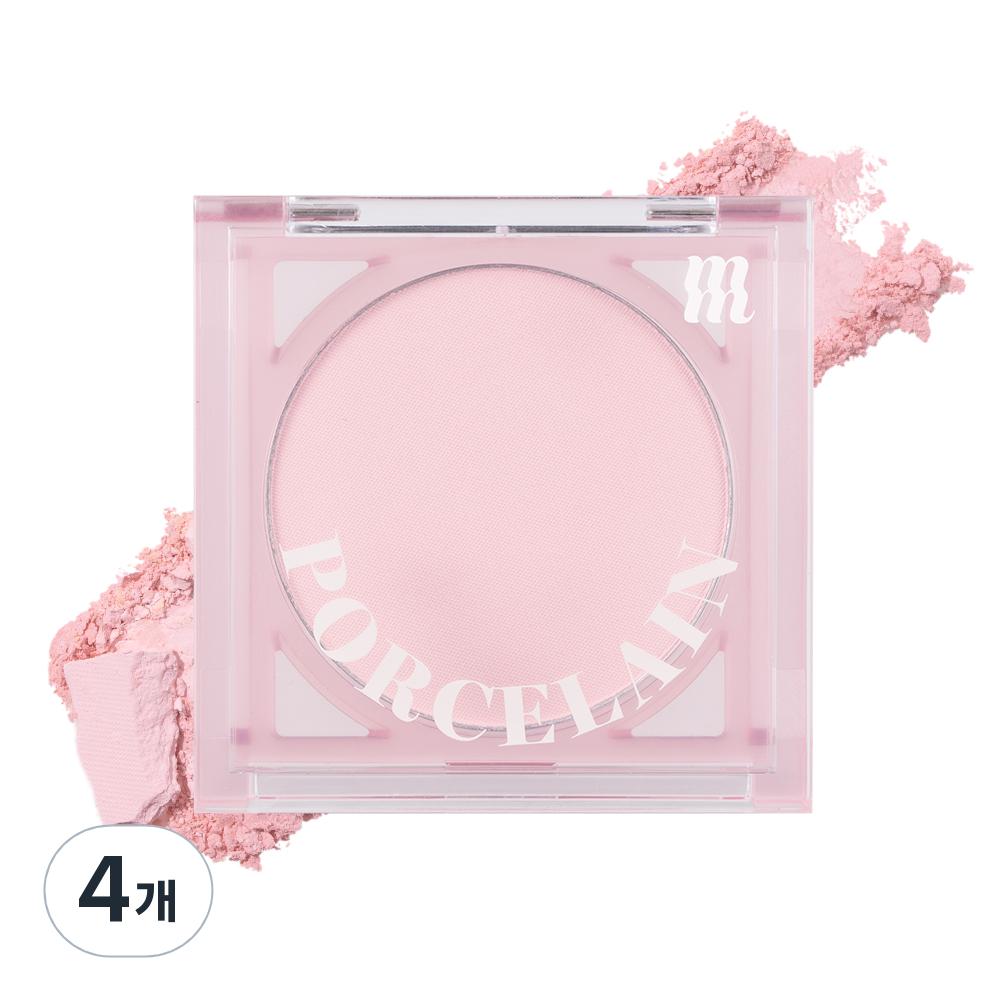 Merge Porcelain Cheek Blusher 4.2g, Fairing Pink, 4 Pieces