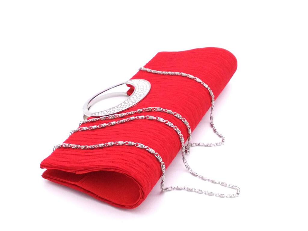 Классическая плиссированная вечерняя сумка со стразами для женщин