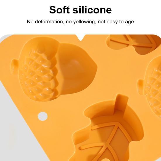 Силиконовая форма для торта на День благодарения в форме тыквы, осенние листья, многоразовая гибкая форма для шоколада, термостойкий инструмент для выпечки для тематической вечеринки в честь осеннего урожая