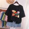 Lady Cotton L-5XL T Shirt Plus Size Tshirt Short Sleeve Women Top Summer Cartoon Print Couple O Neck Oversized T Shirts