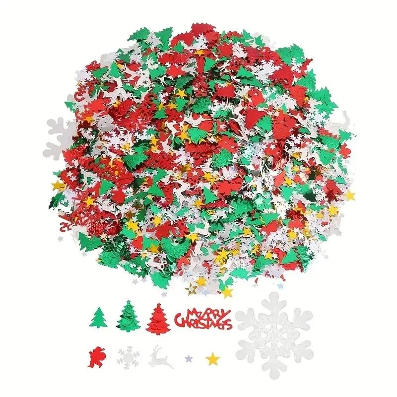 Top Quality Shine Bright with 4800Pcs Merry Alphabet Pentagram Elk Snowflake Christmas Confetti