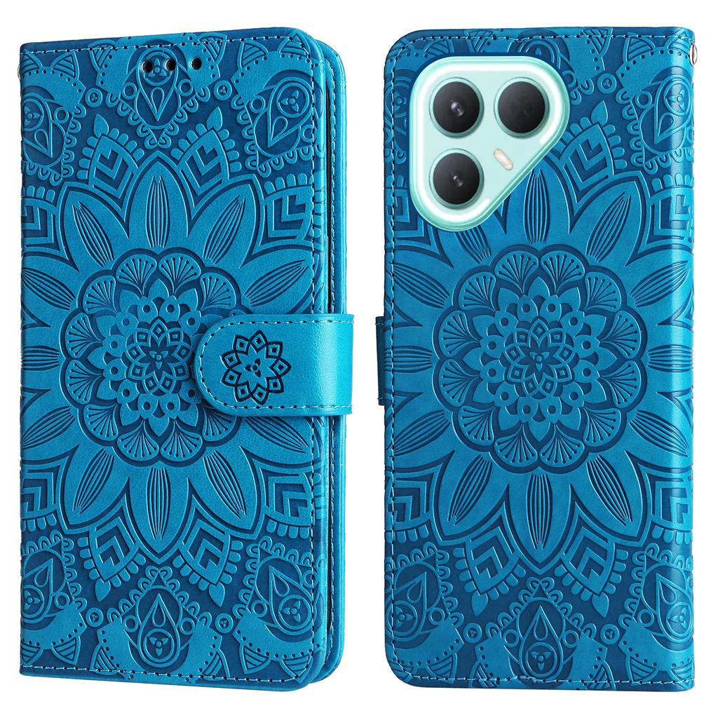 For TECNO Pova 7 Pro 5G Case Sunflower Imprint Leather Wallet Phone Cover