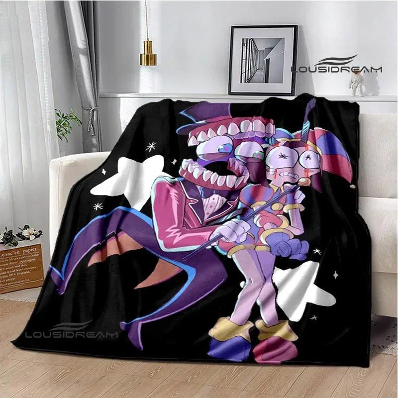 УДИВИТЕЛЬНЫЙ ЦИФРОВОЙ ЦИРК Мультяшное одеяло Теплые фланелевые одеяла Мягкое уютное одеяло Диван Дорожное одеяло Подкладка для постельного белья Подарок на день рождения