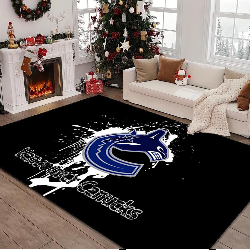 Vancouver Canucks Rug Area rug for Livingroom, Bedroom, Palyroom, Chair Rug, Office Rug, Floor mat, Large Size Fan Christmas Birthday gift