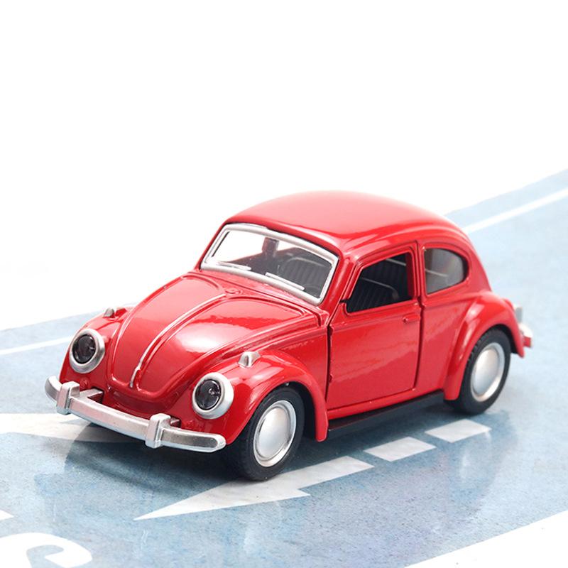 Alloy Car Model Beetle Vintage Door Opening Children'S Toy Motorcar Cake Decoration Collection Accessories For Boy Gift