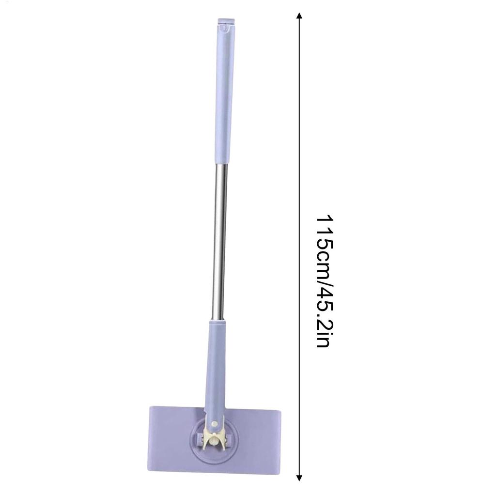 Mini Mop Hands-Free Foldable Scrubber 360 Degree Rotating Automatic Cloth Changing Mini Mop for Kitchen Bathroom Tableware
