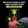 Anti-bottom Spring Hook Fishing Bait Cage Four Hook Carbon Steel Line Group Feeder Sinker Float Fishing Spring Bait Cage Tools