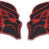 Predator Emblem, Custom 3D Exterior Automotive Accessories, Universal Fit for Car, Truck, SUV (Set of 2) (Red)
