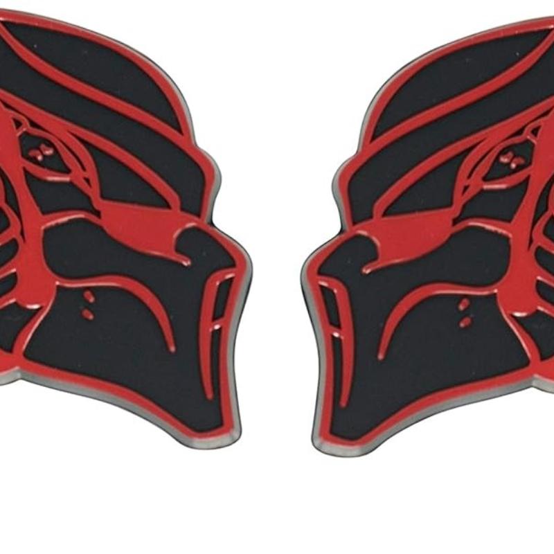 Predator Emblem, Custom 3D Exterior Automotive Accessories, Universal Fit for Car, Truck, SUV (Set of 2) (Red)