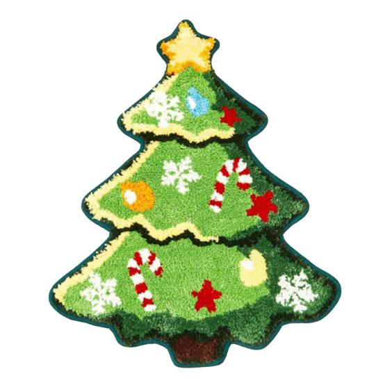 Yousheng Рождественский коврик для ванной комнаты, коврик с дизайном в форме рождественской елки и Санта-Клауса, водопоглощающий коврик для пола, домашний декор для кухни, гостиной, ванной комнаты