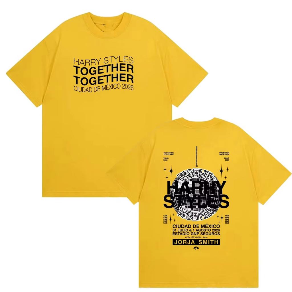 Harry Styles 2026 Tour DoubleSided Print TShirt Unisex Hip Hop Fashion Pure Cotton Short Sleeve Casual Apparel Tshirt