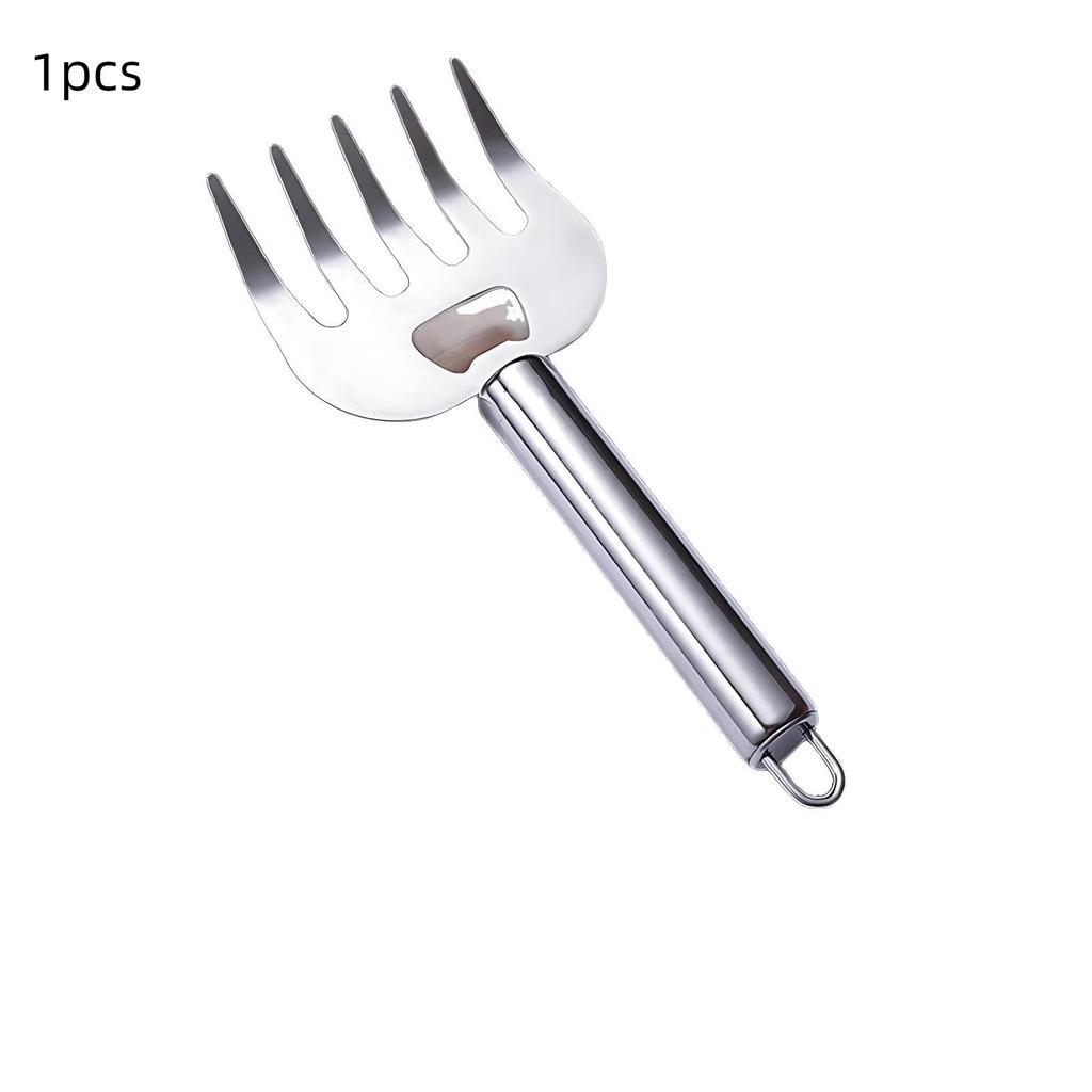 Клешни для рубки из нержавеющей стали Эргономичная вилка для измельчения пищи Изолированные кухонные инструменты Легко нарезать курицу и говядину для гриля