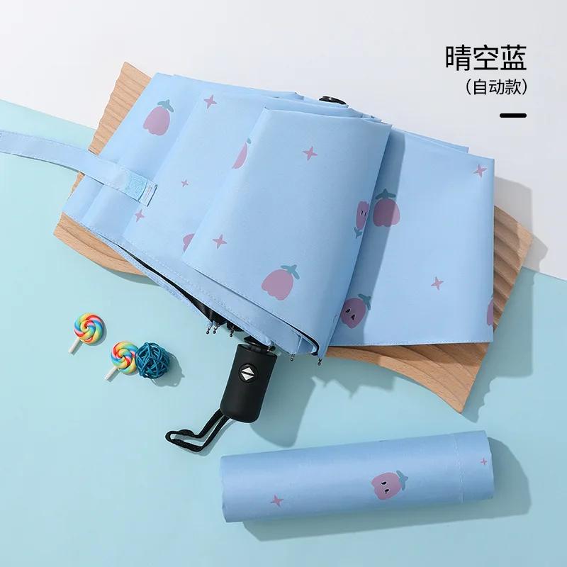 Автоматический зонт с защитой от ультрафиолета, зонт от солнца, складной зонт, виниловый зонт с изображением животных, дождь или блеск, зонт двойного назначения