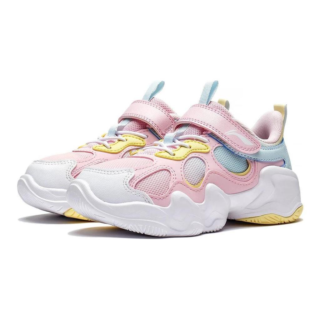 Li Ning Удобные спортивные низкие детские кроссовки для бега Детские кроссовки Розовые Синие YKNT010-2