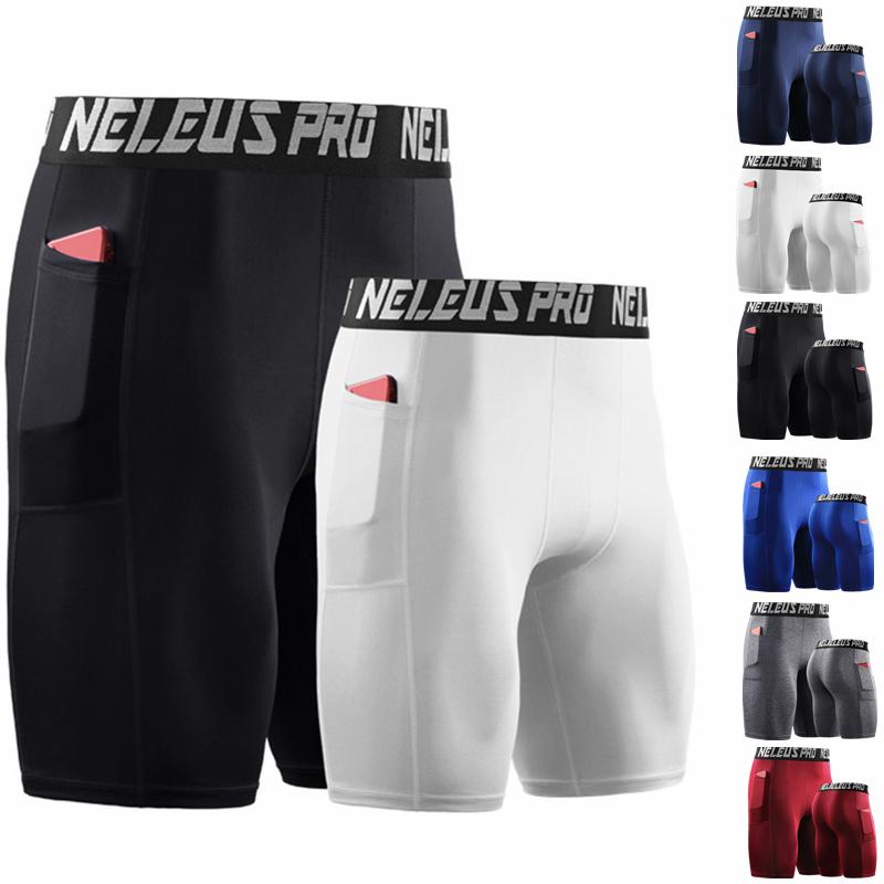 Men's Shorts Compression Sportswear Training Tights Gym Fitness Leggings Short Pants Running Sport Bottoms