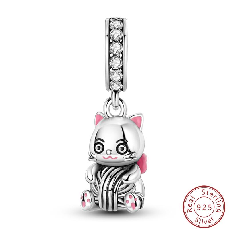 Милая серия «Кошка и собака» Медные шармы «Луна», «Бабочка», «Отпечаток лапы» 3 мм Сделай сам Изготовление изящных ювелирных изделий Подарки