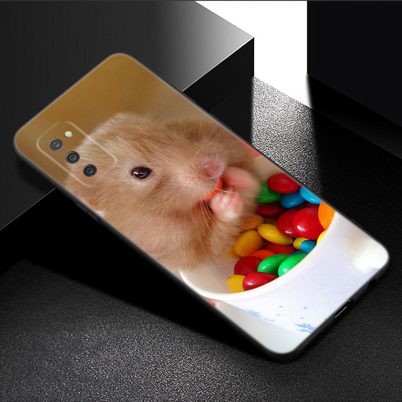 Милый чехол для телефона с изображением хомяка для Samsung Galaxy A01 A03 Core A04 E A02 A05 A10 A20 A21 A30 A50 S A6 A8 Plus A7, черный чехол